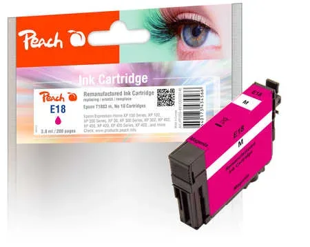 Peach E18 m Druckerpatrone ma ersetzt Epson No. 18 m, C13T18034010 für z.B. Epson Expression Home XP -100, Epson Expression Home XP -102