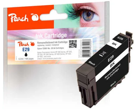 Peach E29 Druckerpatrone bk ersetzt Epson T2981, No. 29 bk, C13T29814010 für z.B. Epson Expression Home XP -235, Epson Expression Home XP -330