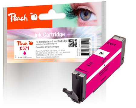 Peach Tintenpatrone magenta kompatibel zu Canon CLI-571 m