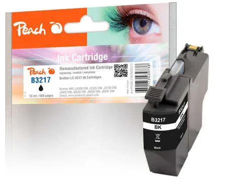 Peach B3217 BK Druckerpatrone bk ersetzt Brother LC-3217BK für z.B. Brother MFCJ 5330 DW, Brother MFCJ 5335 DW, Brother MFCJ 5730 DW