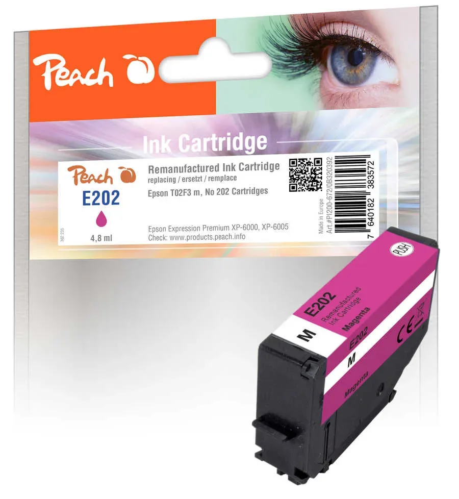 Peach E2F3 Druckerpatrone ma ersetzt Epson T02F3, No. 202 m, C13T02F34010 für z.B. Epson Expression Premium XP -6000
