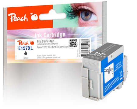 Peach E157 Druckerpatrone XL bk ersetzt Epson T1577LBK, C13T15774010 für z.B. Epson Stylus Photo R 3000