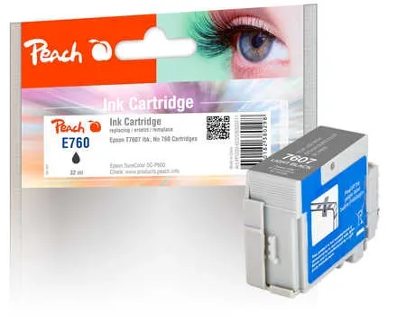 Peach E760 Druckerpatrone bk ersetzt Epson T7607LBK, C13T76074010 für z.B. Epson SureColor SCP 600