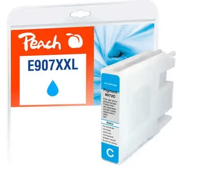 Peach E907/908 Druckerpatrone XXL cy ersetzt Epson T9072, No. 907XXLC, C13T90724010 für z.B. Epson Workforce Pro WF -6090 DW