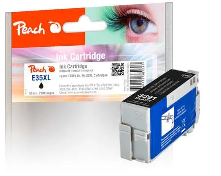 Peach E35 Druckerpatrone XL bk ersetzt Epson T3591, No. 35XL bk, C13T35914010 für z.B. Epson WorkForce Pro WF -4720 DWF