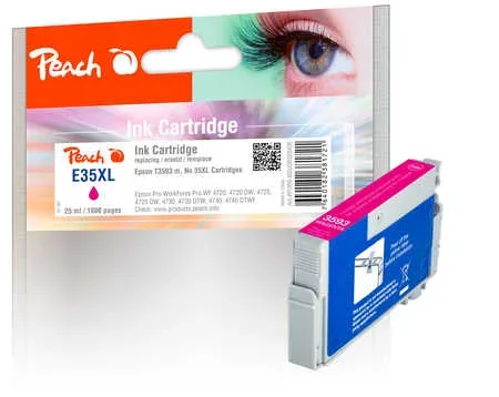 Peach E35 Druckerpatrone XL ma ersetzt Epson T3593, No. 35XL m, C13T35934010 für z.B. Epson WorkForce Pro WF -4720 DWF