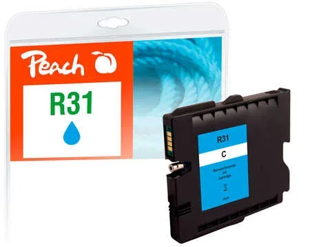 Peach R31 Druckerpatrone cy ersetzt Ricoh GC31C, 405689 für z.B. Ricoh Aficio GX e 2600, Ricoh Aficio GX e 3300, Ricoh Aficio GX e 3300 n