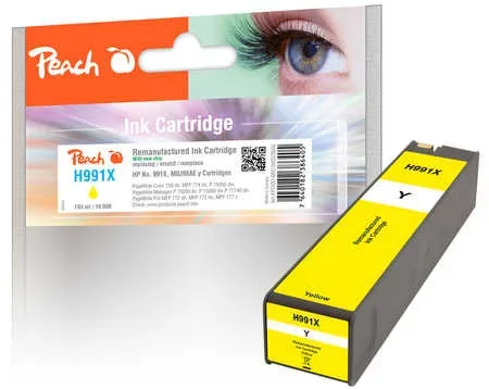 Peach HP 991 XY Druckerpatrone XL ye ersetzt HP No. 991X Y, M0J98AE für z.B. HP PageWide Color 755 dn, HP PageWide Color MFP 774 dn