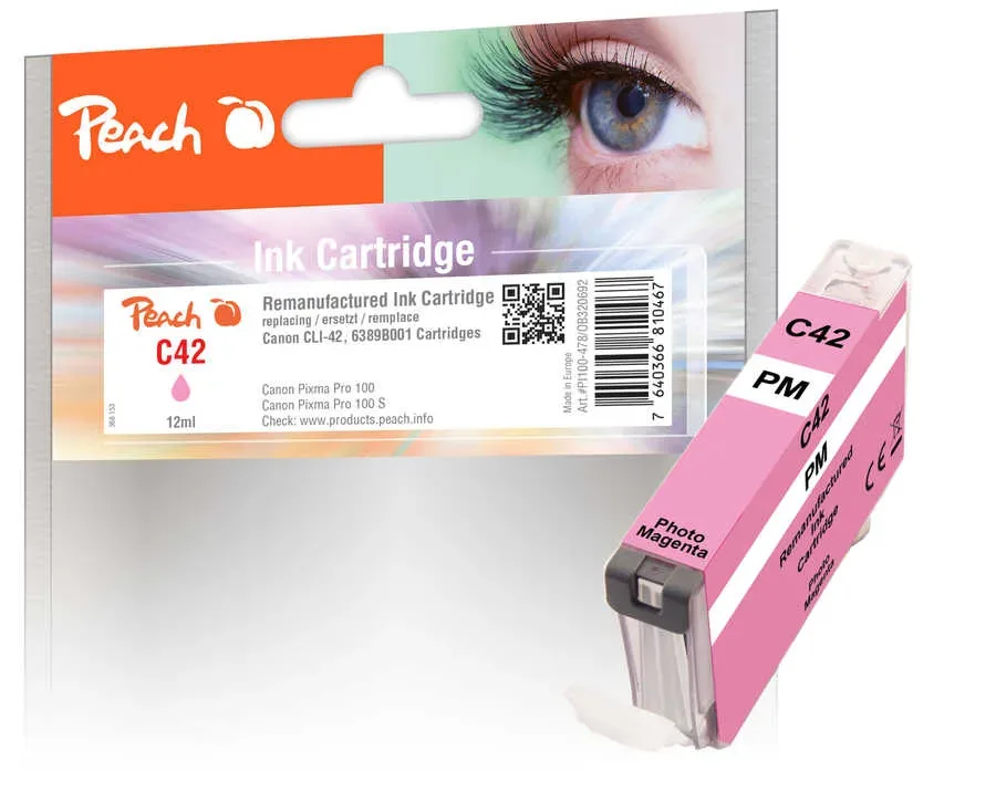 Peach C42 PM Druckerpatrone mali ersetzt Canon CLI-42PM, 6389B001 für z.B. Canon Pixma PRO -100, Canon Pixma PRO -100 S