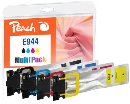 Peach E944 4 Druckerpatronen (bk, c/m/y) ersetzt Epson No. 944, T9441, T9442, T9443, T9444 für z.B. Epson WorkForce Pro WFC 5710 DWF