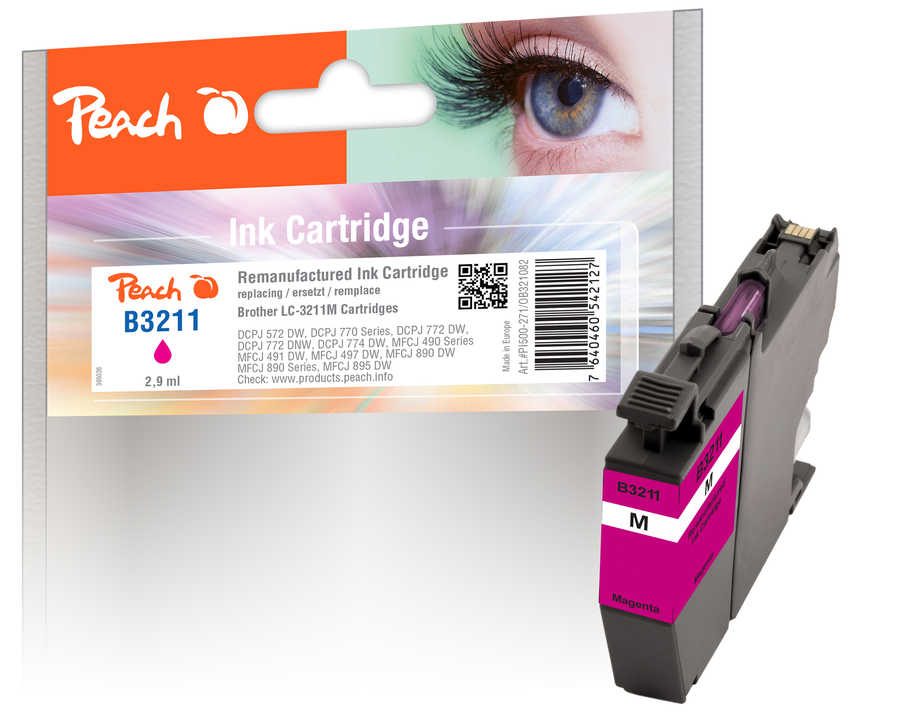 Peach - Tinte Brother LC-3211, One Size