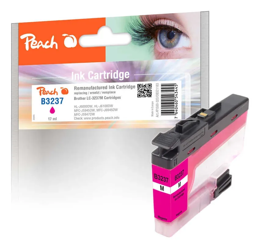 Peach B3237 M Druckerpatrone ma ersetzt Brother LC-3237M für z.B. Brother DCPJ 1100 DW, Brother MFCJ 1300 DW