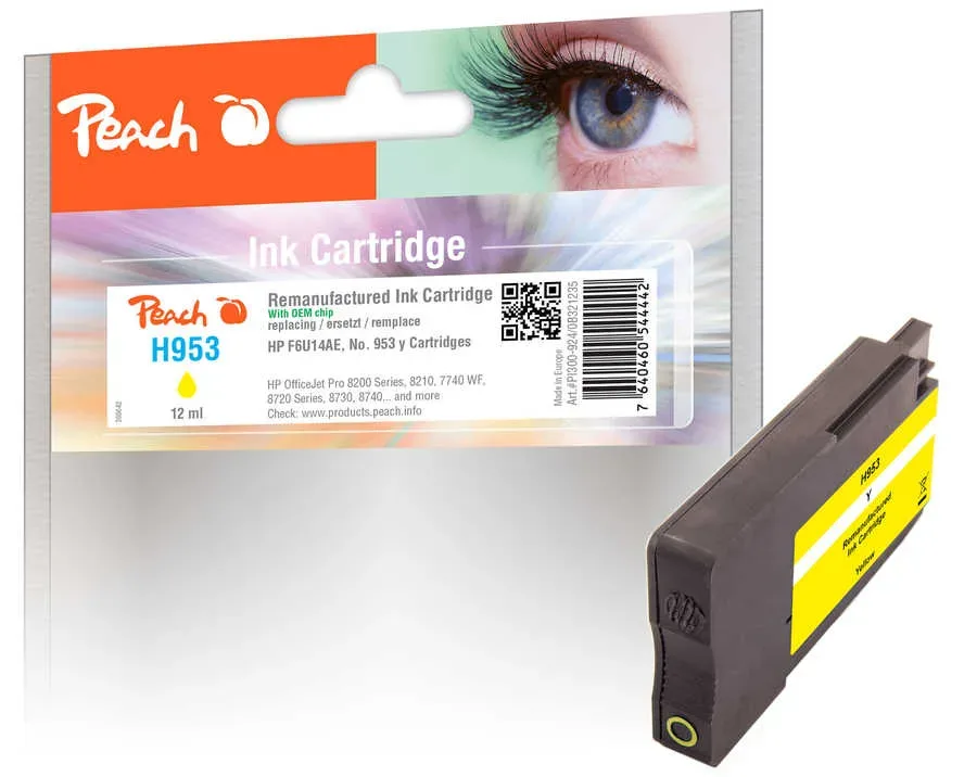 Peach HP 953 y Druckerpatrone ye ersetzt HP No. 953 y, F6U14AE für z.B. HP OfficeJet Pro 8730, HP OfficeJet Pro 8710, HP OfficeJet Pro 8720