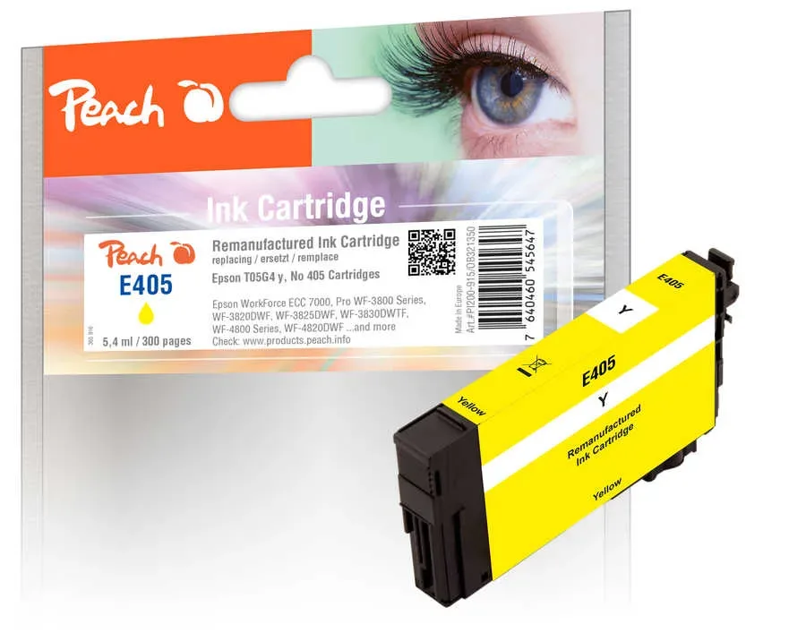 Peach E5G4 Druckerpatrone ye ersetzt Epson T05G4, No. 405 y, C13T05G44010 für z.B. Epson WorkForce ECC 7000, Epson WorkForce Pro WF -3800