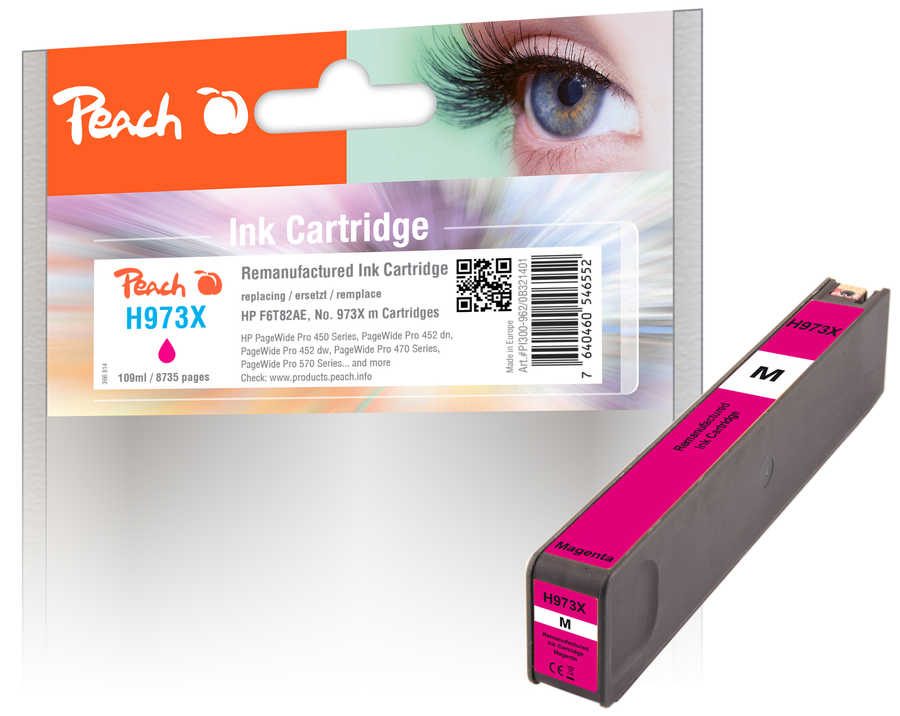 Peach HP 973 XM Druckerpatrone XL ma ersetzt HP No. 973X M, F6T82AE für z.B. HP PageWide Pro 450, HP PageWide Pro 452 dn, HP PageWide Pro 452 dw