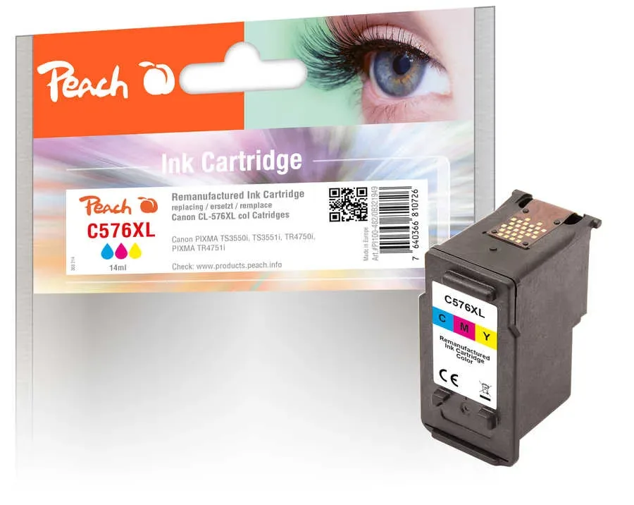 Peach C576 XL Druckkopf XL col ersetzt Canon CL-576XL, 5441C001 für z.B. Canon Pixma TR 4755 i, Canon Pixma TS 3550 i, Canon Pixma TR 4756 i