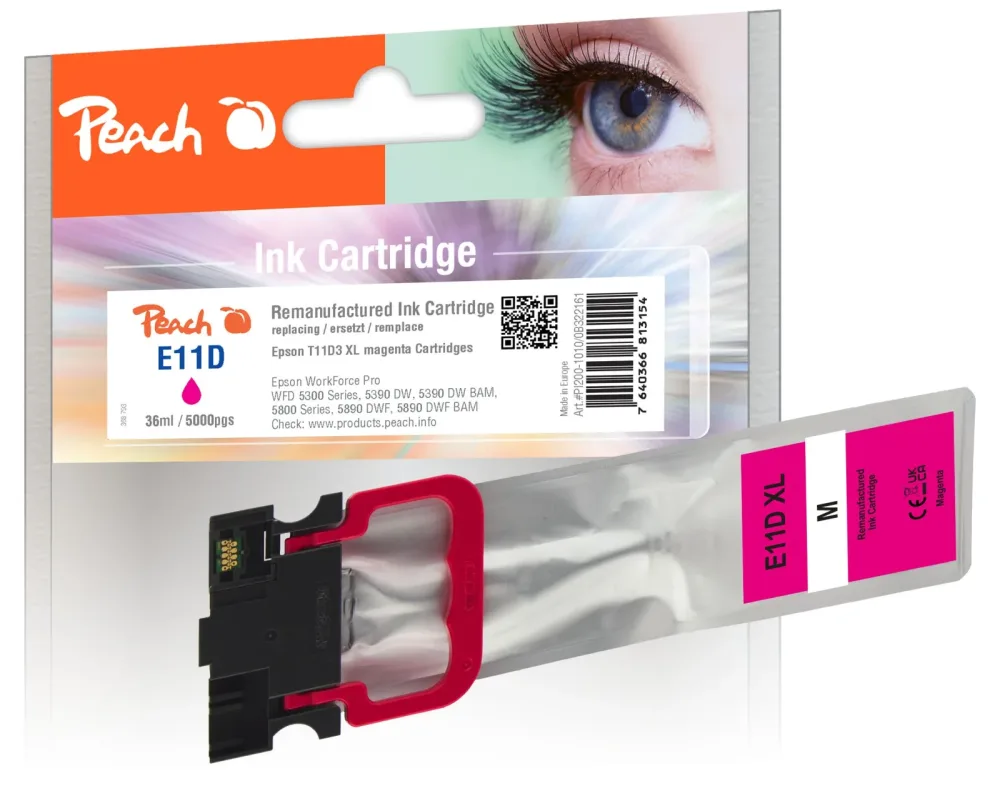 Peach E11 Druckerpatrone XL ma ersetzt Epson T11D3, C13T11D340 für z.B. Epson WorkForce Pro WFC 5300, Epson WorkForce Pro WFC 5390 DW