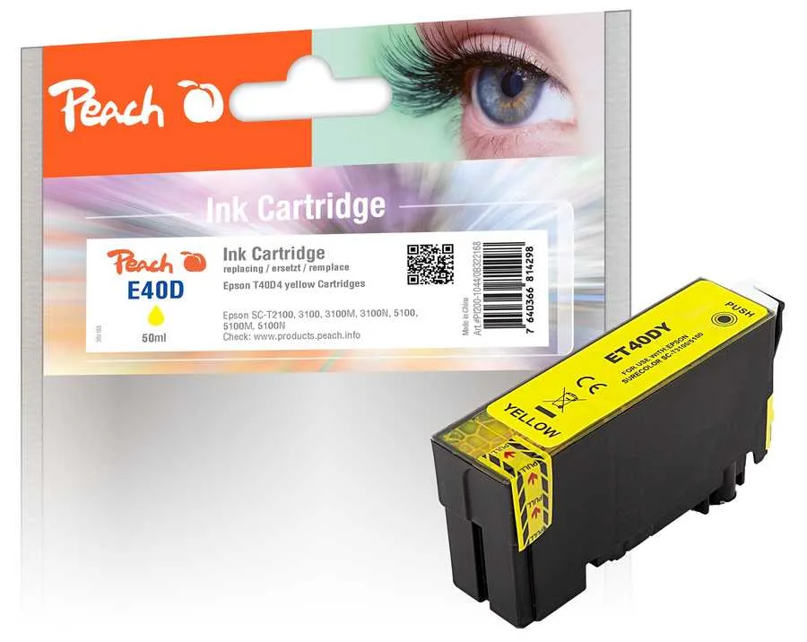 Peach E40 Druckerpatrone XL ye ersetzt Epson T40D4, C13T40D440 für z.B. Epson SureColor SCT 2100, Epson SureColor SCT 3100, Epson SureColor SCT 5100