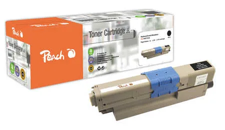 Peach O4496/47/97 Toner bk ersetzt OKI 44973536 für z.B. OKI C 301 DN, OKI C 321 DN, OKI MC 332 DN, OKI MC 340, OKI MC 342 DN, OKI MC 342 DNW