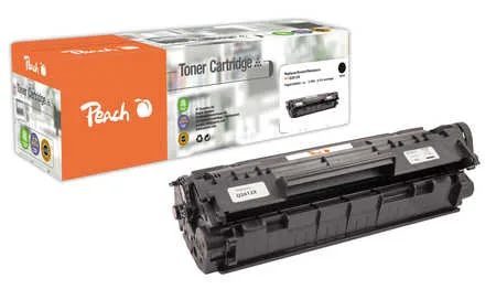 Peach HP 12 ABK Toner XL bk ersetzt Canon, HP No. 12A BK, Q2612A, CRG-703, EP-703 für z.B. HP LaserJet 1018, Canon ISensys LBP -2900