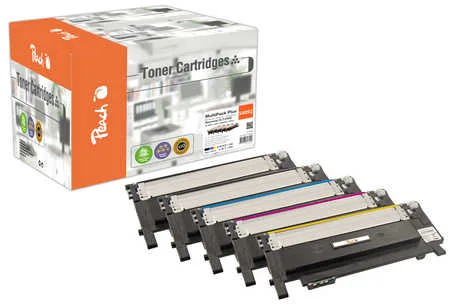 Peach S4092 5 Toner (2*bk, c/m/y) ersetzt Samsung CLT-P4092C/ELS, SU392A für z.B. Samsung CLP -310, Samsung CLP -310 N, Samsung CLP -315