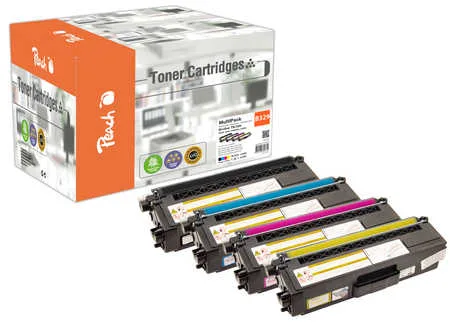 Peach B329 4 Toner XL (bk, c/m/y) ersetzt Brother TN-329 für z.B. Brother DCPL 8450 CDW, Brother HLL 8350 CDW, Brother HLL 8350 CDWT