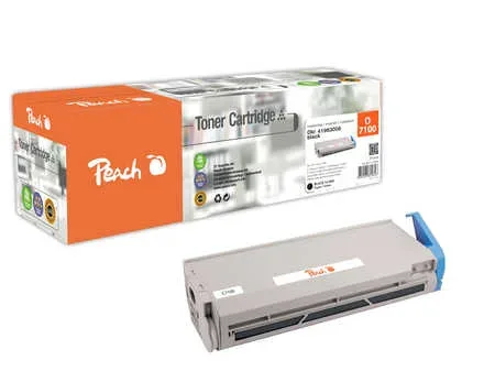 Peach O4196-3008BK Toner bk ersetzt Sharp, OKI No. 4196-3008BK, 41963008 für z.B. OKI C 7100, OKI C 7100 N, OKI C 7300, OKI C 7300 DN