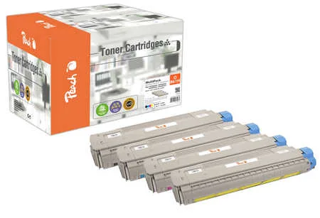 Peach O4405 4 Toner XL (bk, c/m/y) ersetzt OKI 44059253-56 für z.B. OKI MC 861 CDTN, OKI MC 861 CDTN plus, OKI MC 861 CDXN, OKI MC 861 DN