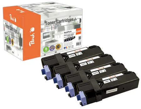 Peach E2900 4 Toner (bk, c/m/y) ersetzt Epson S050627-30, C13S050627-30 für z.B. Epson Aculaser C 2900 DN, Epson Aculaser C 2900 N