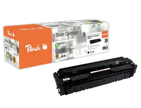 Peach HP 201 XBK Toner XL bk ersetzt HP No. 201X BK, CF400X für z.B. HP Color LaserJet Pro MFP M 277 dw, HP Color LaserJet Pro M 252 dw