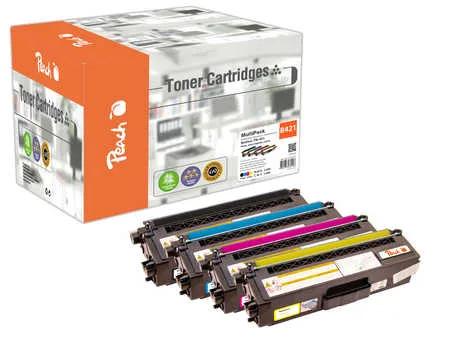 Peach B421 4 Toner (bk, c/m/y) ersetzt Brother TN-421 für z.B. Brother DCPL 8410 CDW, Brother MFCL 8690 CDW, Brother DCPL 8410 CDN