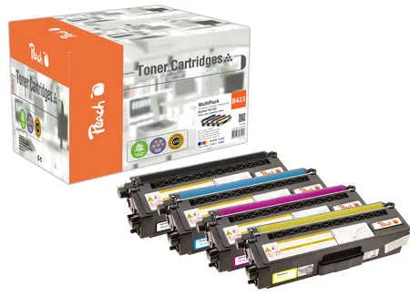 Peach B423 4 Toner XL (bk, c/m/y) ersetzt Brother TN-423 für z.B. Brother DCPL 8410 CDW, Brother MFCL 8690 CDW, Brother DCPL 8410 CDN
