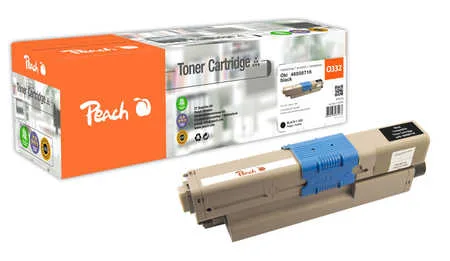 Peach O4650-87 Toner bk ersetzt OKI 46508716 für z.B. OKI C 332 DN, OKI MC 363 DN, OKI MC 363 N, OKI MC 363 DNW, OKI C 332 DNw