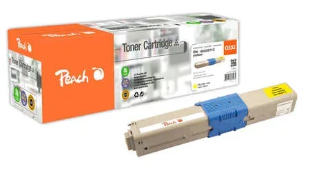 Peach O4650-87 Toner ye ersetzt OKI 46508713 für z.B. OKI C 332 DN, OKI MC 363 DN, OKI MC 363 N, OKI MC 363 DNW, OKI C 332 DNw