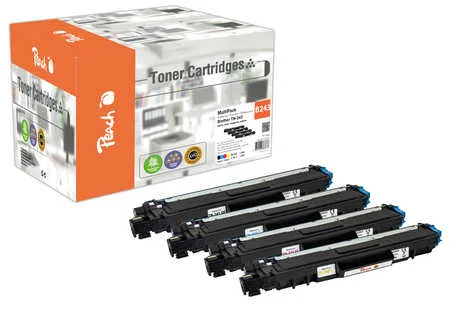 Peach B243 4 Toner (bk, c/m/y) ersetzt Brother TN-243 für z.B. Brother DCPL 3550 CDW, Brother MFCL 3730 CDN, Brother MFCL 3750 CDW