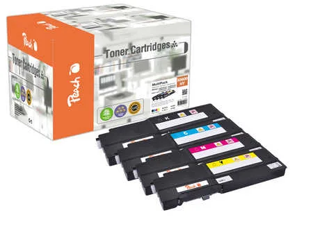 Peach X022 Spar Pack Toner (bk, c/m/y) ersetzt Xerox 106R02229-32 für z.B. Xerox Phaser 6600 dn, Xerox Phaser 6600 dnm, Xerox Phaser 6600 n