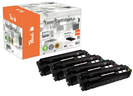 Peach HP 046 4 Toner (bk, c/m/y) ersetzt Canon CRG-046, 1250C002, 1249C002, 1248C002, 1247C002 für z.B. Canon ISensys LBP -650