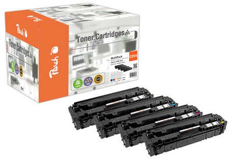 Peach HP 054 4 Toner (bk, c/m/y) ersetzt Canon CRG-054, 3024C002, 3023C002, 3022C002, 3021C002 für z.B. Canon iSENSYS LBP -620
