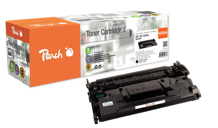 Peach HP 59 A Toner bk ersetzt HP No. 59A, CF259A für z.B. HP LaserJet Enterprise M 406 dn, HP LaserJet Enterprise M 407 dn, HP LaserJet Pro M 404