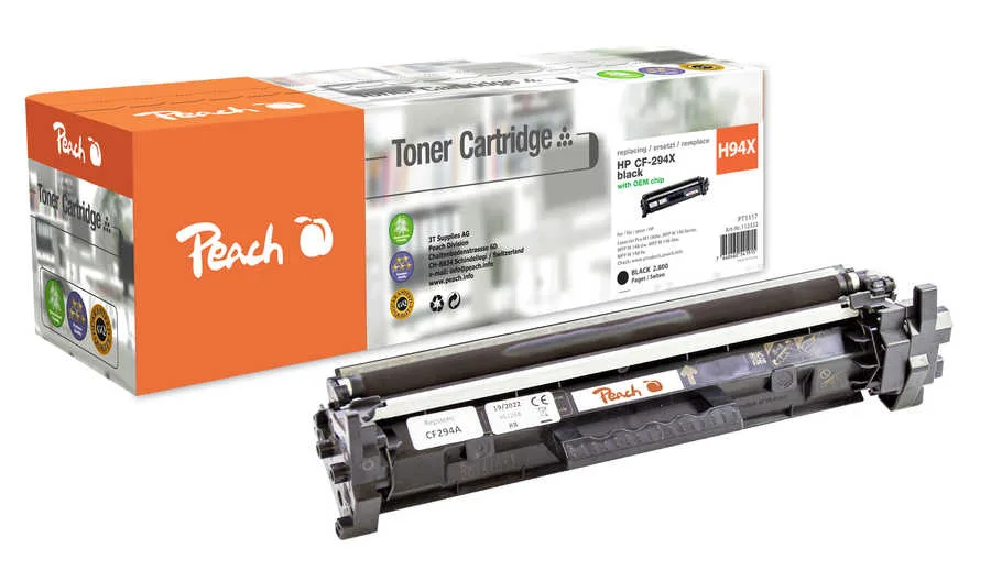 Peach HP 94 A Toner bk ersetzt HP No. 94A, CF294A für z.B. HP LaserJet Pro M 118 dw, HP LaserJet Pro MFP M 148 dw, HP LaserJet Pro MFP M 148 fdw