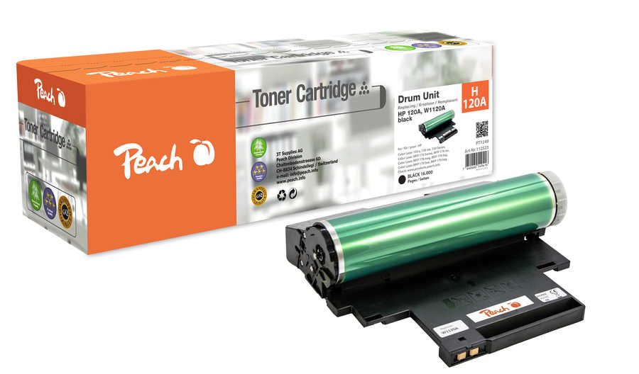 Peach HP 120 A Trommeleinheit bk ersetzt HP No. 120A, W1120A für z.B. HP Color Laser MFP 178 nw, HP Color Laser MFP 178 nwg, HP Color Laser 150 a