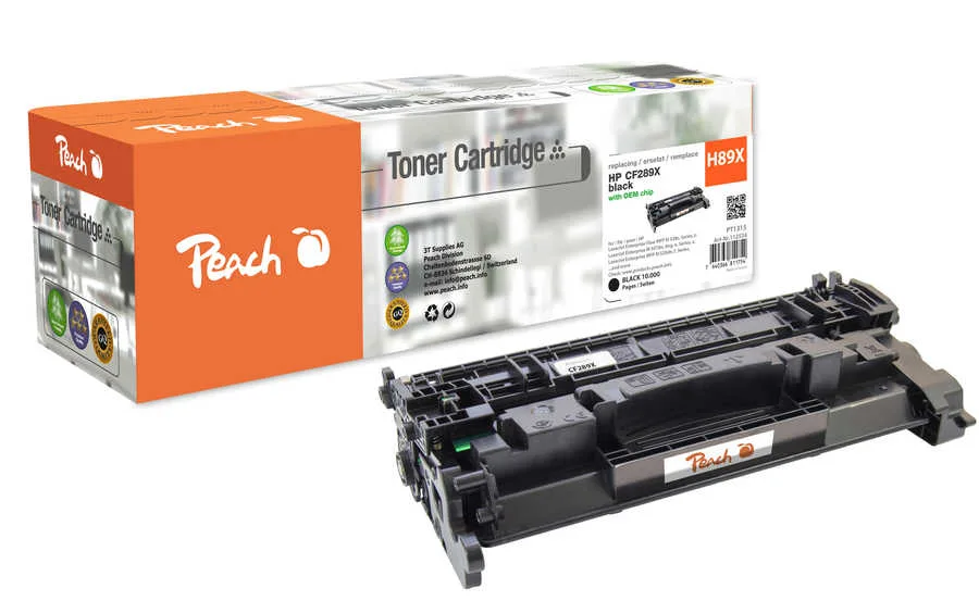 Peach HP 89 X Toner XL bk ersetzt HP No. 89X, CF289X für z.B. HP LaserJet Enterprise Flow MFP M 528 c, HP LaserJet Enterprise Flow MFP M 528