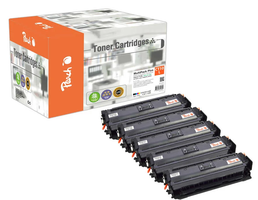 Peach CT10 5 Toner (2*bk, c/m/y) ersetzt Canon T10L für z.B. Canon imageRUNNER C 1500, Canon IR C 1500, Canon IR C 1530, Canon IR C 1533 i