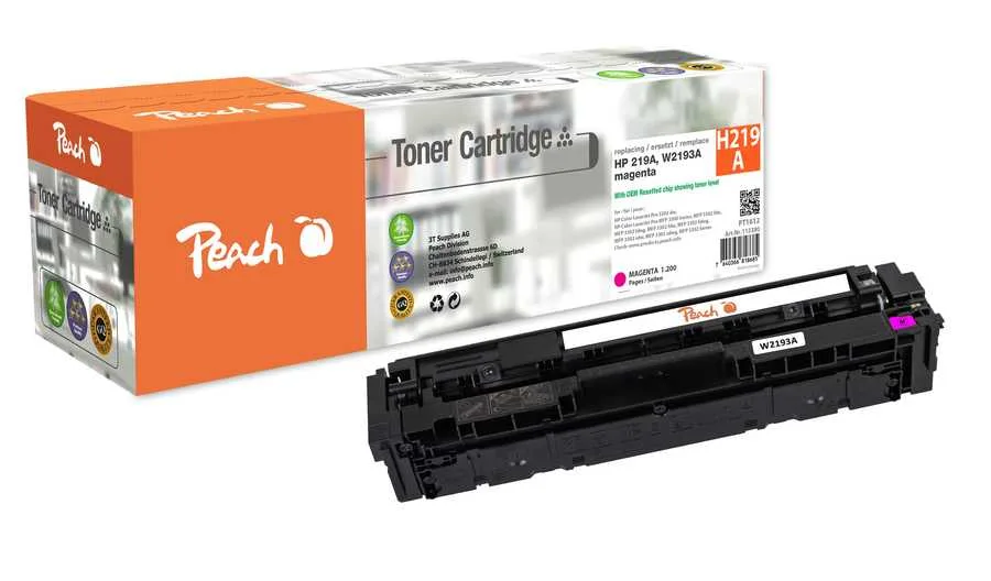 Peach HP 219 A Toner ma ersetzt HP No. 219A, W2193A für z.B. HP Color LaserJet Pro MFP 3302 sdw, HP Color LaserJet Pro 3202 dw