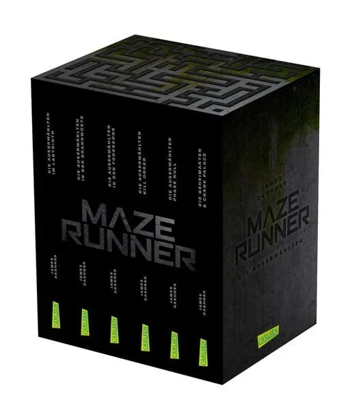 Carlsen - Maze-Runner-Schuber (6 Bände im Taschenbuch-Schuber inklusive Bonusband mit »Crank Palace« und »Die Geheimakten«), Multicolor