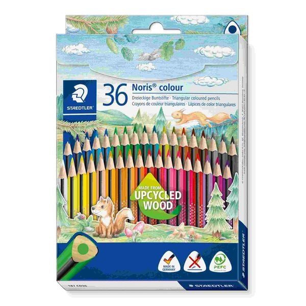 STAEDTLER 187 CD36 Noris Club® colour Dreikant-Buntstifte mit 36 Farben