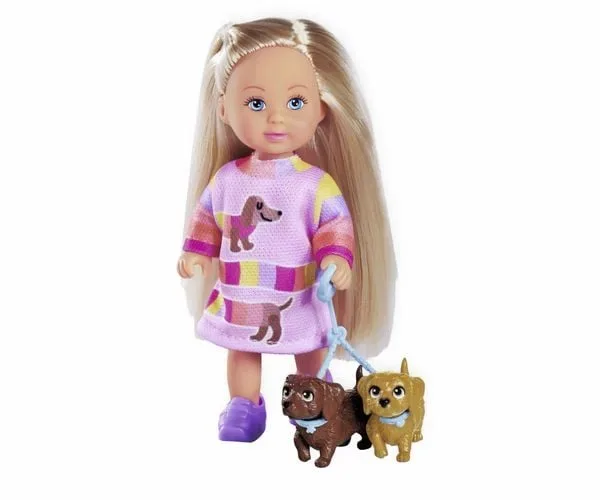 Simba - Evi Love Puppe mit Hunden, Multicolor