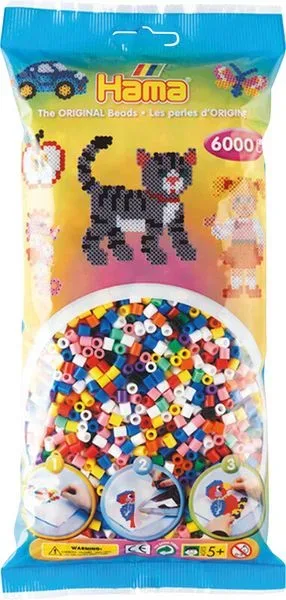 HAMA B&uuml;gelperlen Midi G101205-00 Mix 00, assortiert 6000 St&uuml;ck