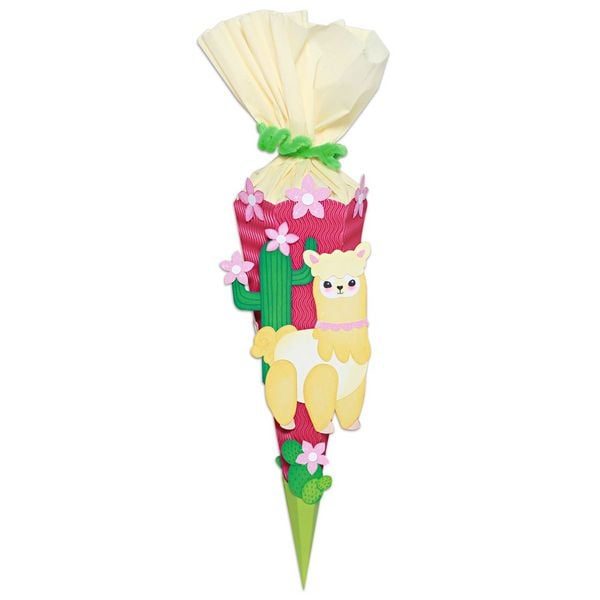 URSUS® Schultüten-Bastelset MINI - LAMA (41cm) in bunt