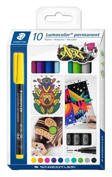 STAEDTLER Lumocolor OHP-Marker Rundspitze Fein Farbig sortiert Nicht nachfüllbar 10 Stück
